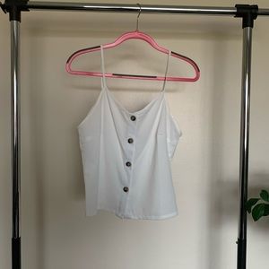 White crop tank top
